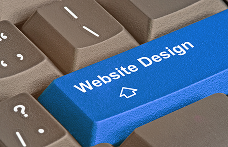 Toets met de tekst website design als symbool voor een WordPress website redesign